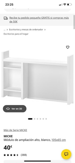URGE Mesa y modulo ampliación MICKE IKEA