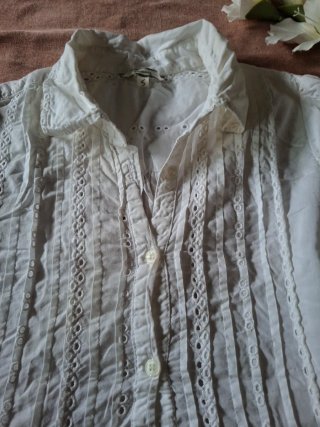 Vestido blanco camisero S
