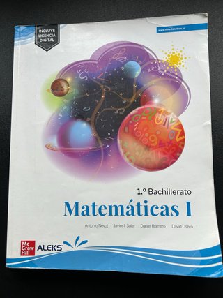 Libro Matemáticas I 1 Bachillerato