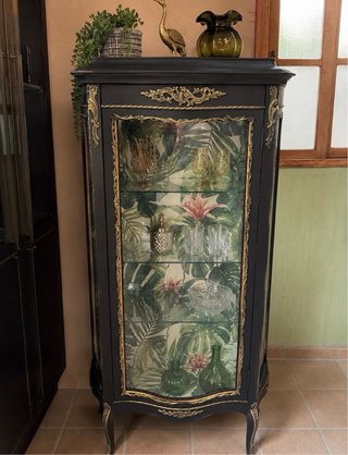 Vitrina Antigua Estilo Francés Luis XV