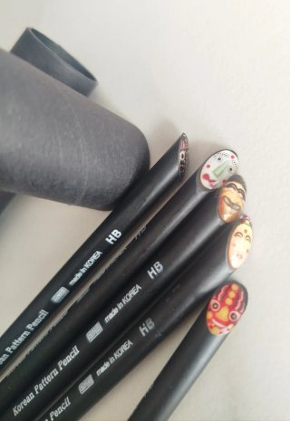 Matite HB con motivo coreano