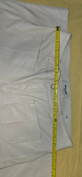Pantalón Salsa Jeans efecto piel crema Talla XL