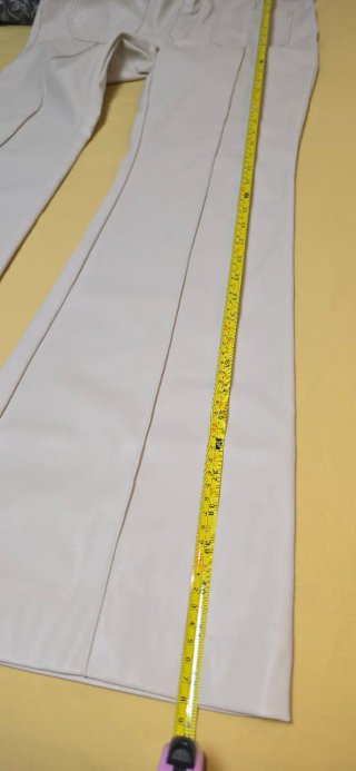 Pantalón Salsa Jeans efecto piel crema Talla XL