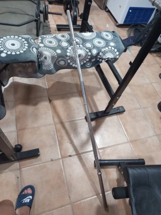 Barra de gimnasio cromada 160 cm