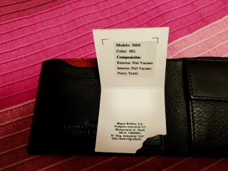 Cartera Piel Miguel Bellido Negra nueva a estrenar