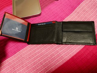 Cartera Piel Miguel Bellido Negra nueva a estrenar