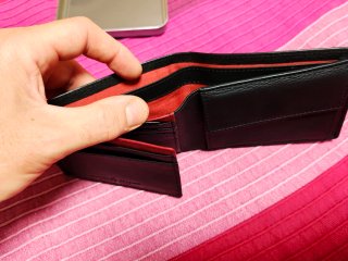 Cartera Piel Miguel Bellido Negra nueva a estrenar