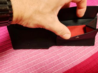 Cartera Piel Miguel Bellido Negra nueva a estrenar