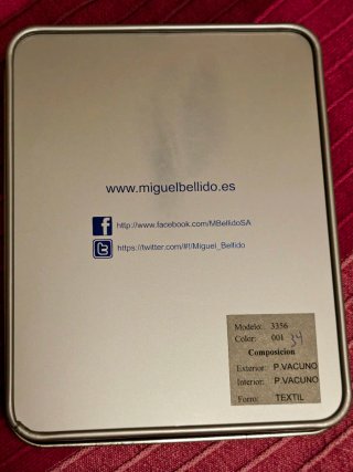 Cartera Piel Miguel Bellido Negra nueva a estrenar