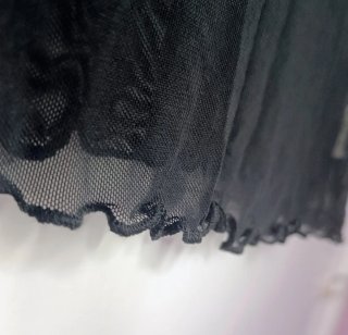 Camiseta transparente negra manga corta
