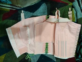 Corsé faja beige/rosa