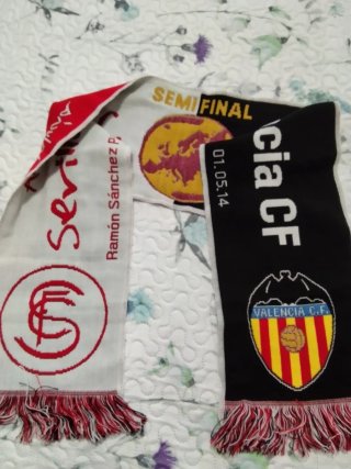 Bufanda Sevilla FC y Valencia CF