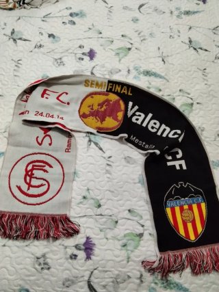 Bufanda Sevilla FC y Valencia CF