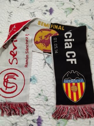 Bufanda Sevilla FC y Valencia CF