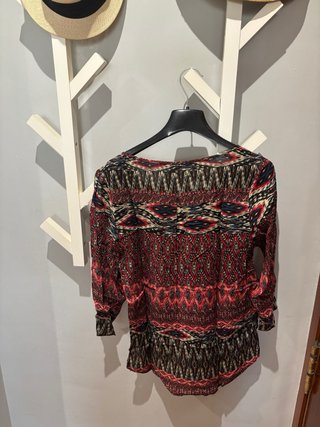 Blusa Zara Étnica Estampada Talla xs
