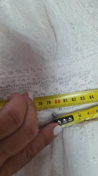 Vestido largo blanco con volantes