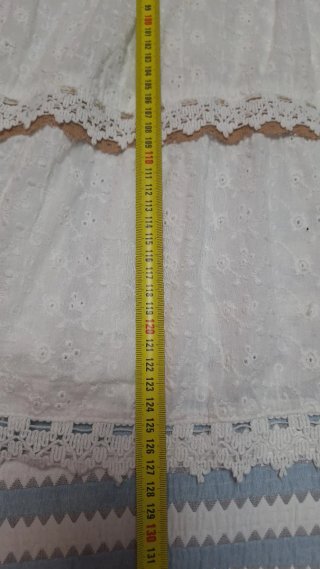 Vestido largo blanco con volantes