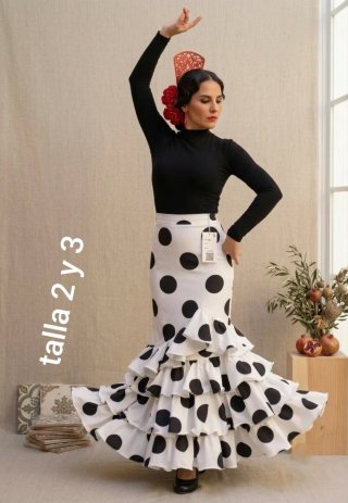 Falda flamenca volantes lunares