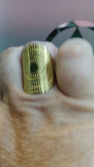 Anillo Acero Dorado Ajustable