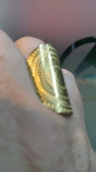 Anillo Acero Dorado Ajustable