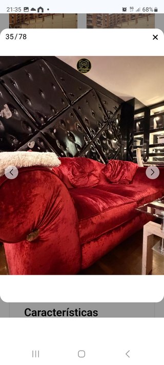 Sofá Chesterfield Rojo 2.10m