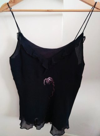 Blusa negra con lentejuelas Talla M