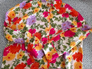 Camisa crop top flores S