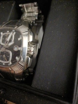 Reloj Lotus Cronógrafo Negro y Plateado