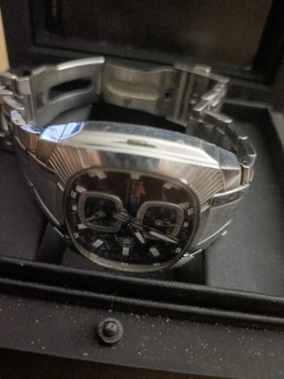 Reloj Lotus Cronógrafo Negro y Plateado