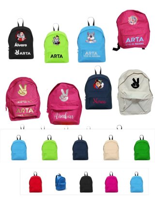 Lote escolar ARTA: Mochilas, botellas y más