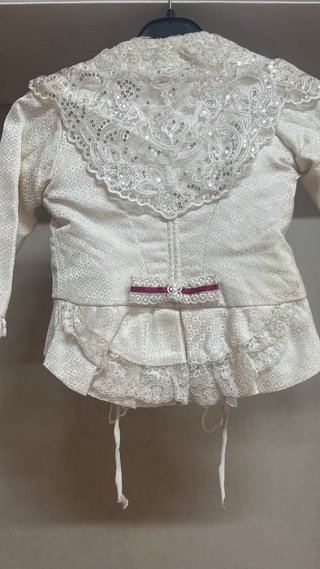 Traje Fallera Niña Beige y Morado
