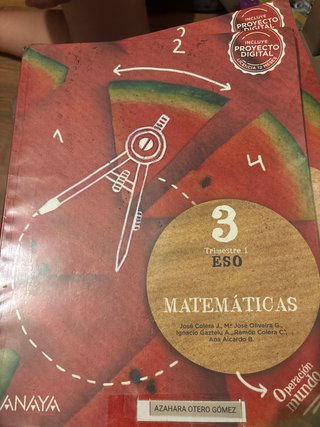 Matemáticas 3 ESO 3 libros , uno x cada trimestre
