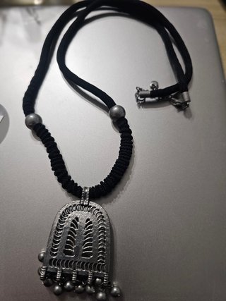 Collar Étnico Tribal Plateado