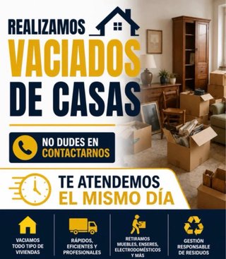 Vaciado de casas Locales fincas garajes