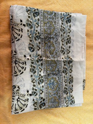 Pareo indio de algodón estampado artesanal