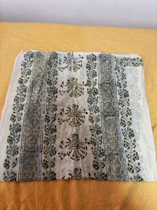 Pareo indio de algodón estampado artesanal