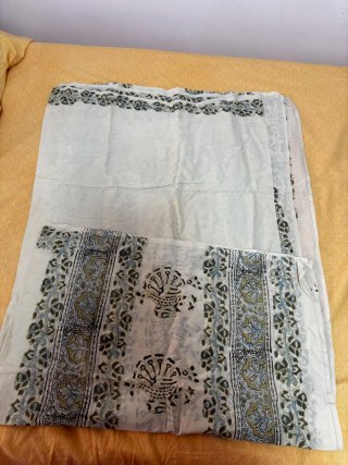 Pareo indio de algodón estampado artesanal