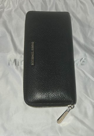 Portafoglio Michael Kors Pelle Martellata Nero