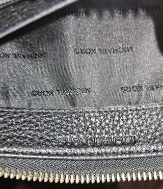 Portafoglio Michael Kors Pelle Martellata Nero