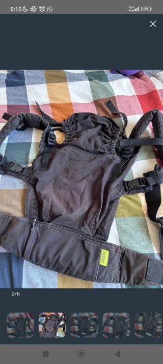 Mochila ergonómica Portabebés Negra con Cremallera