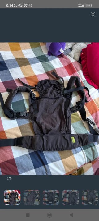 Mochila ergonómica Portabebés Negra con Cremallera