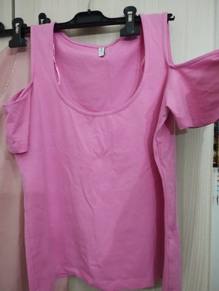 Canotte donna verdi e rosa taglia unica