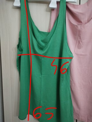 Canotte donna verdi e rosa taglia unica