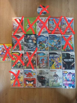Lote 10 Juegos Wii: Mario, Angry Birds, FIFA, Just
