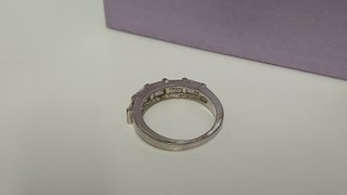 Anillo plata media alianza princesa