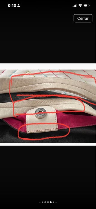 Bolso Furla Negro con Asas Blancas