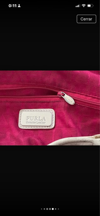 Bolso Furla Negro con Asas Blancas