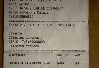 Consola de madera maciza de mango blanco antiguo