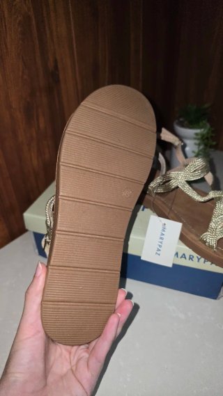 Sandalias Marypaz doradas trenzadas