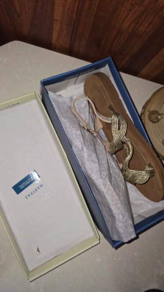 Sandalias Marypaz doradas trenzadas